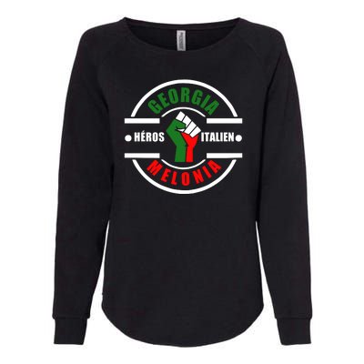 Georgia Meloni Italian Hero Womens California Wash Sweatshirt