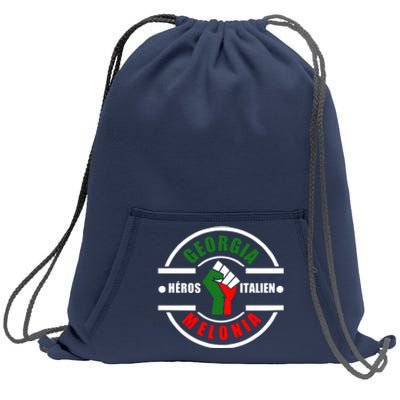 Georgia Meloni Italian Hero Sweatshirt Cinch Pack Bag