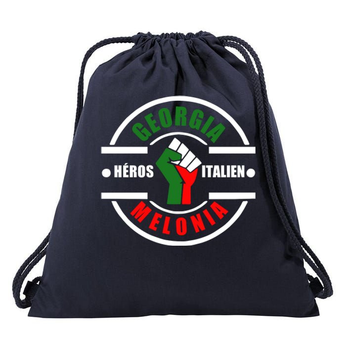 Georgia Meloni Italian Hero Drawstring Bag