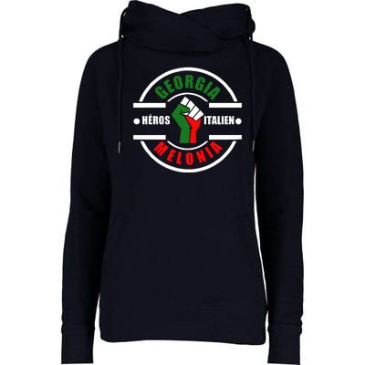 Georgia Meloni Italian Hero Womens Funnel Neck Pullover Hood