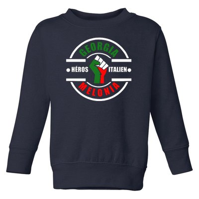 Georgia Meloni Italian Hero Toddler Sweatshirt