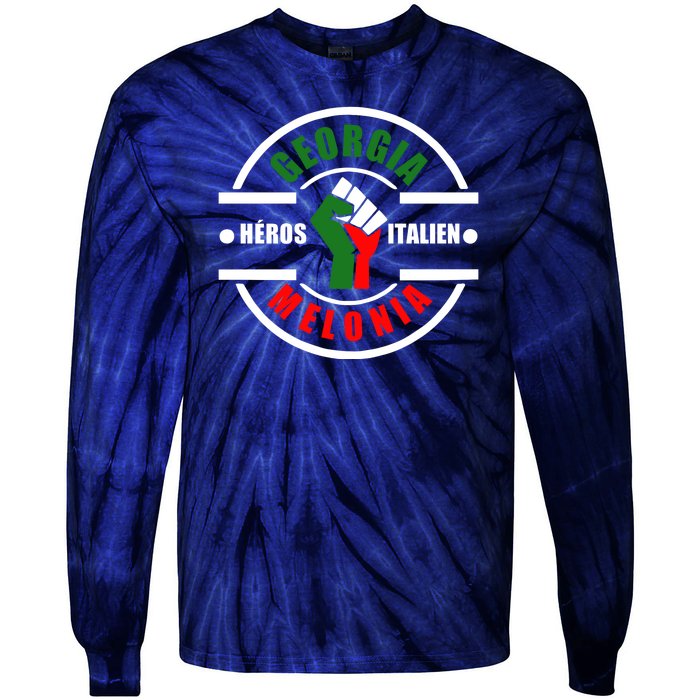 Georgia Meloni Italian Hero Tie-Dye Long Sleeve Shirt