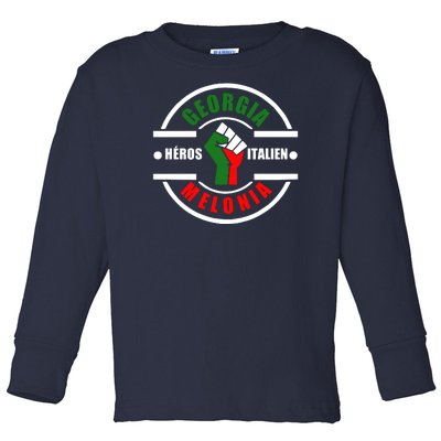 Georgia Meloni Italian Hero Toddler Long Sleeve Shirt