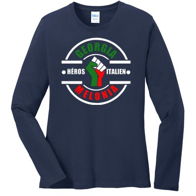 Georgia Meloni Italian Hero Ladies Long Sleeve Shirt