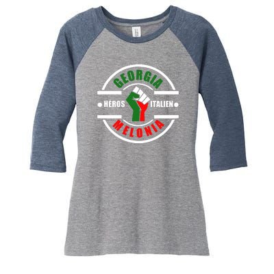 Georgia Meloni Italian Hero Women's Tri-Blend 3/4-Sleeve Raglan Shirt