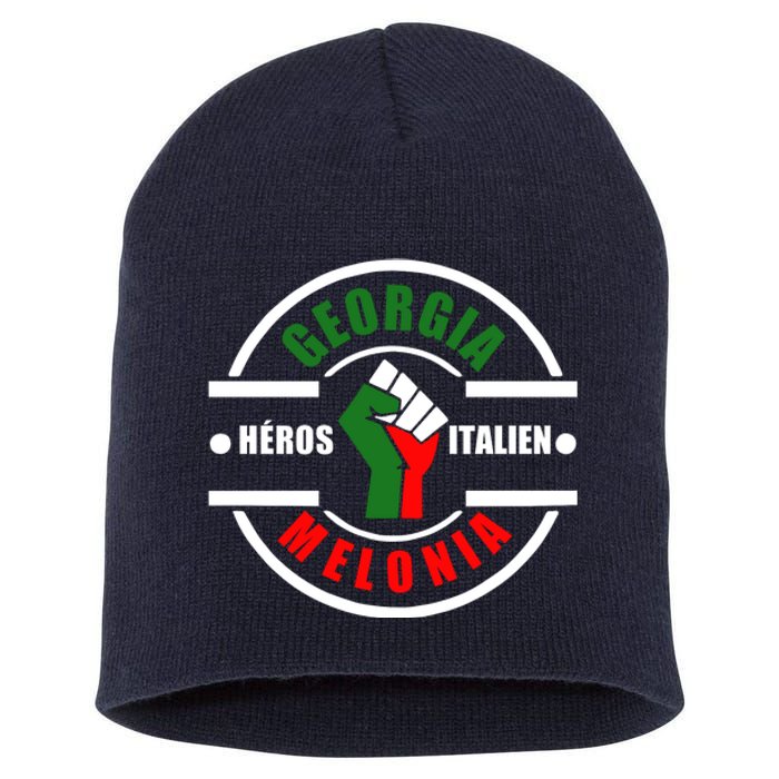 Georgia Meloni Italian Hero Short Acrylic Beanie