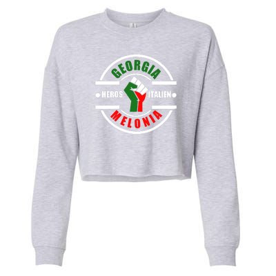 Georgia Meloni Italian Hero Cropped Pullover Crew