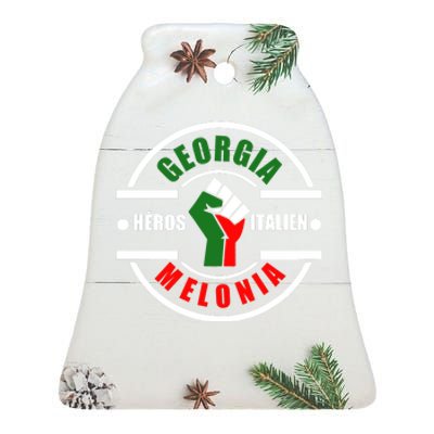 Georgia Meloni Italian Hero Ceramic Bell Ornament