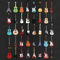 Guitar Musical Instrument Rock N Roll Tee Adult Drive Performance Visor