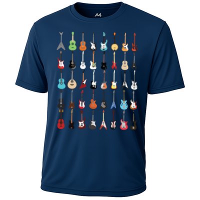 Guitar Musical Instrument Rock N Roll Tee Performance Shirt