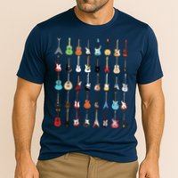 Guitar Musical Instrument Rock N Roll Tee Cooling Performance Crew T-Shirt