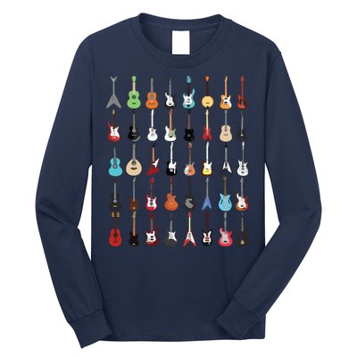 Guitar Musical Instrument Rock N Roll Tee Long Sleeve Shirt