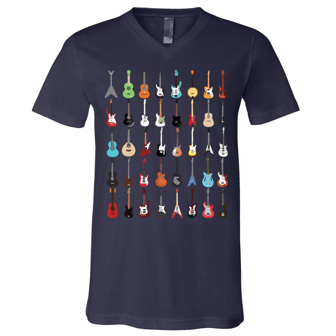 Guitar Musical Instrument Rock N Roll Tee V-Neck T-Shirt