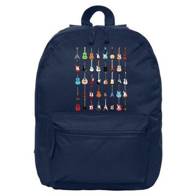 Guitar Musical Instrument Rock N Roll Tee 16 in Basic Backpack