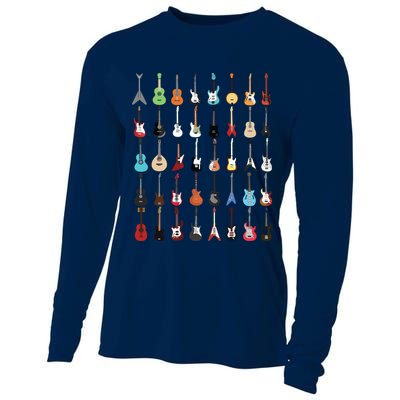 Guitar Musical Instrument Rock N Roll Tee Cooling Performance Long Sleeve Crew