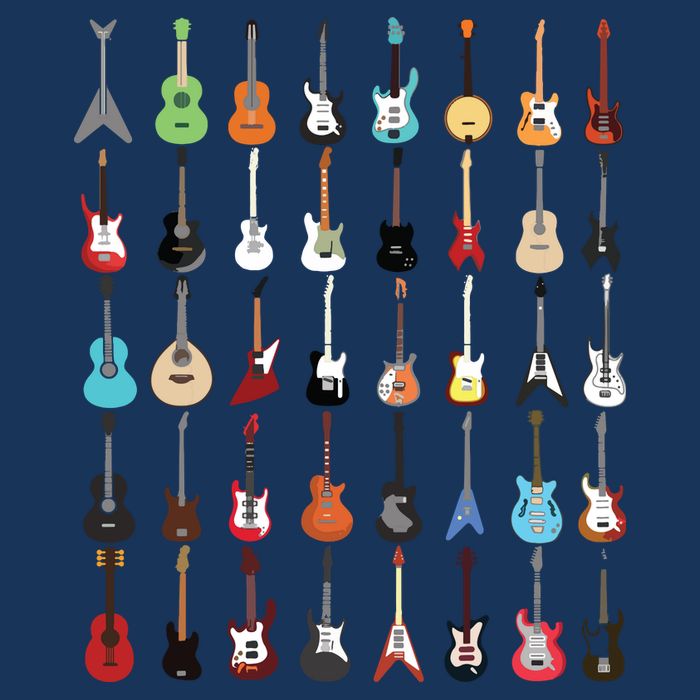 Guitar Musical Instrument Rock N Roll Tee Youth Performance Sprint T-Shirt