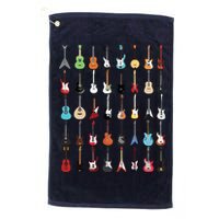 Guitar Musical Instrument Rock N Roll Tee Golf Towel