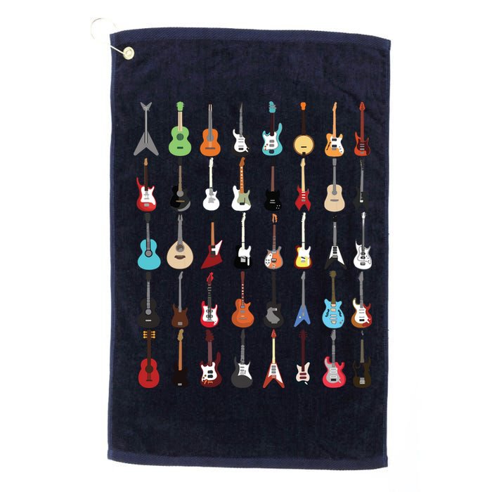 Guitar Musical Instrument Rock N Roll Tee Golf Towel