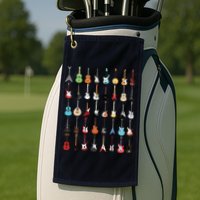 Guitar Musical Instrument Rock N Roll Tee Golf Towel