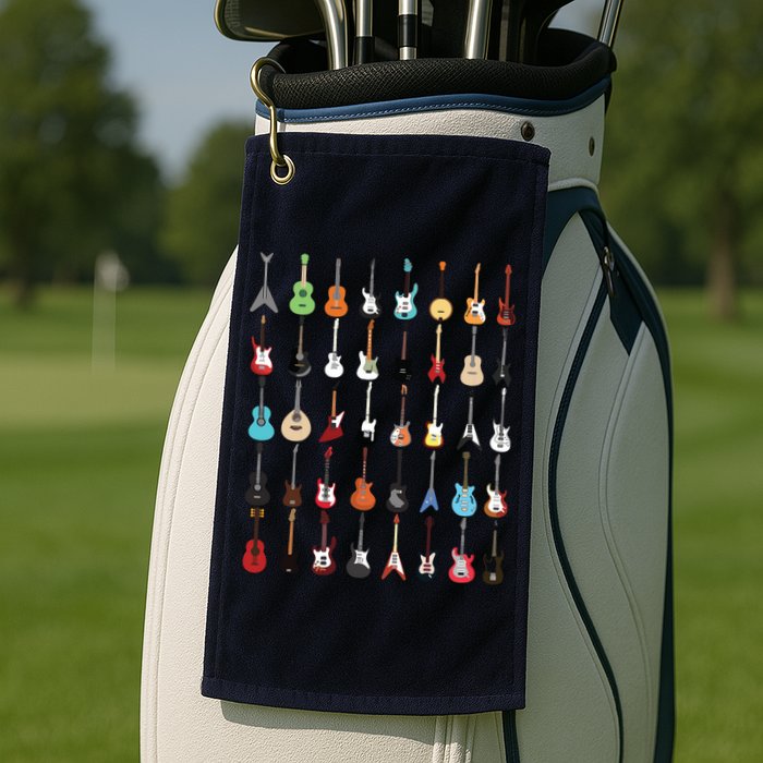 Guitar Musical Instrument Rock N Roll Tee Golf Towel