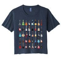 Guitar Musical Instrument Rock N Roll Tee Women's Crop Top Tee