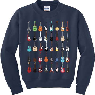 Guitar Musical Instrument Rock N Roll Tee Kids Sweatshirt
