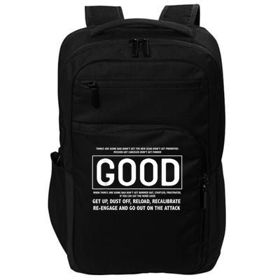 GOOD Motivational Jocko Quote Impact Tech Backpack