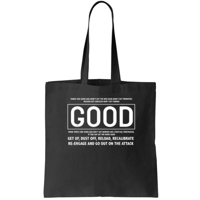 GOOD Motivational Jocko Quote Bag