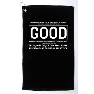 GOOD Motivational Jocko Quote Golf Towel