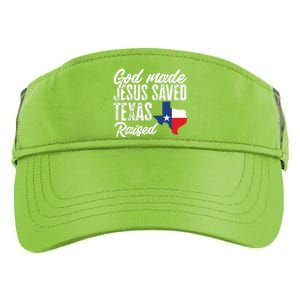 God Made Jesus Saved Texas Raised Texas Pride State Adult Drive Performance Visor