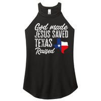 God Made Jesus Saved Texas Raised State Women's Perfect Tri Rocker Tank