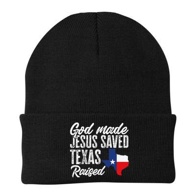 God Made Jesus Saved Texas Raised Texas Pride State Beanie