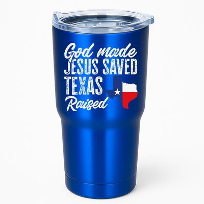 God Made Jesus Saved Texas Raised Texas Pride State Tumbler