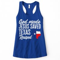 God Made Jesus Saved Texas Raised Texas Pride State Womens Tank Top