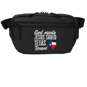 God Made Jesus Saved Texas Raised Texas Pride State Crossbody Pack