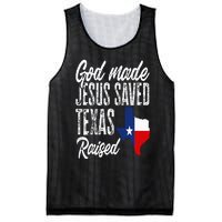 God Made Jesus Saved Texas Raised Texas Pride State Mesh Reversible Basketball Jersey Tank