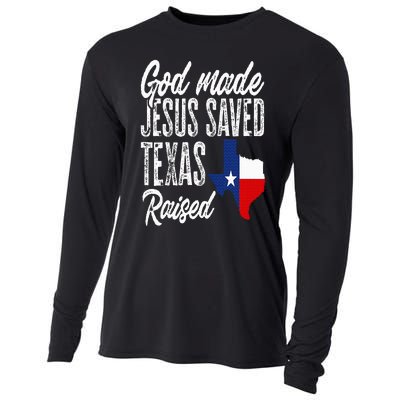 God Made Jesus Saved Texas Raised Texas Pride State Cooling Performance Long Sleeve Crew