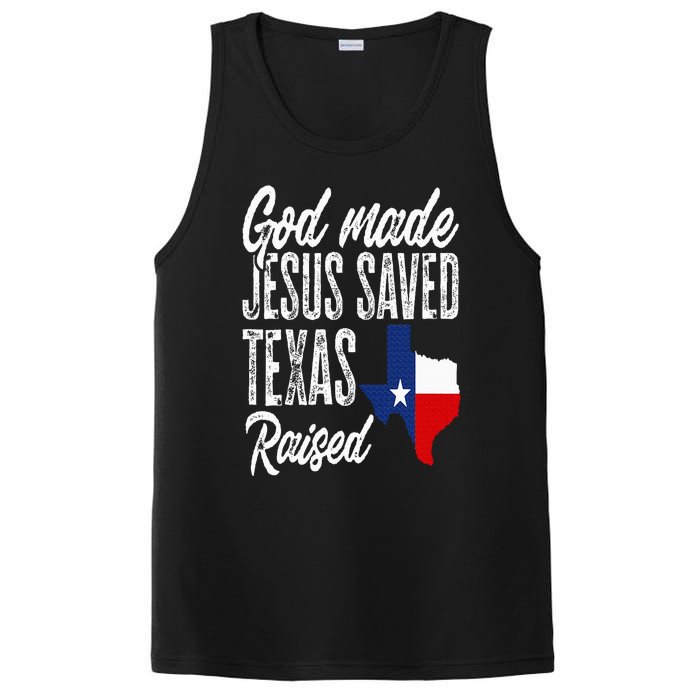 God Made Jesus Saved Texas Raised Texas Pride State PosiCharge Competitor Tank