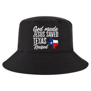 God Made Jesus Saved Texas Raised Texas Pride State Cool Comfort Performance Bucket Hat