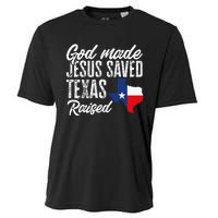 God Made Jesus Saved Texas Raised Texas Pride State Cooling Performance Crew T-Shirt