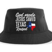 God Made Jesus Saved Texas Raised Texas Pride State Sustainable Bucket Hat