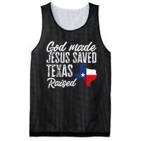 God Made Jesus Saved Texas Raised Texas Pride State Mesh Reversible Basketball Jersey Tank