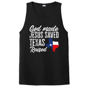 God Made Jesus Saved Texas Raised Texas Pride State PosiCharge Competitor Tank