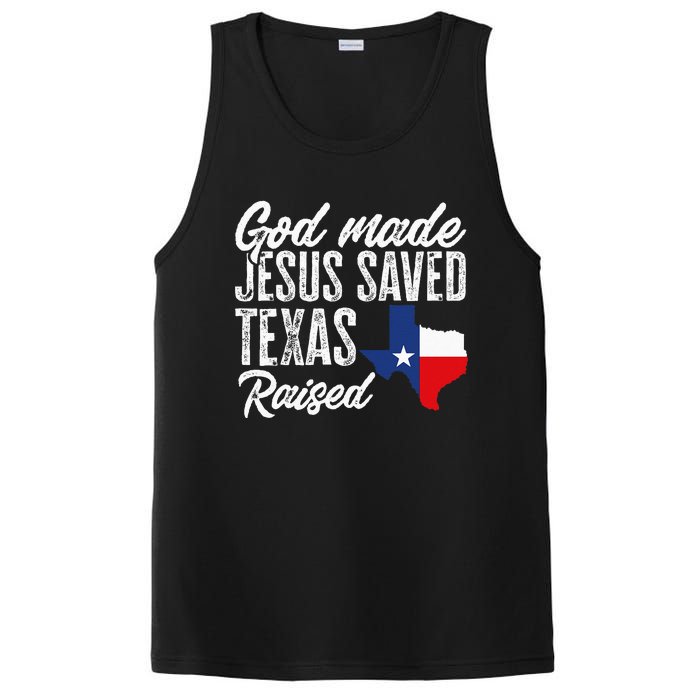 God Made Jesus Saved Texas Raised Texas Pride State PosiCharge Competitor Tank