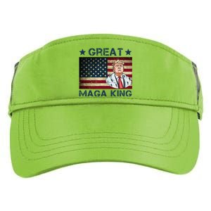 Great Maga King Trump USA Flag Adult Drive Performance Visor