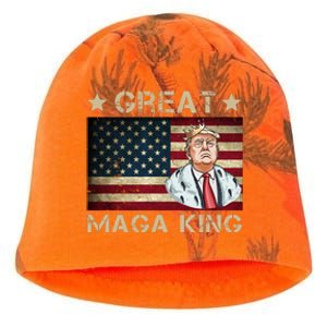 Great Maga King Trump USA Flag Kati - Camo Knit Beanie