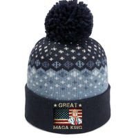 Great Maga King Trump USA Flag The Baniff Cuffed Pom Beanie