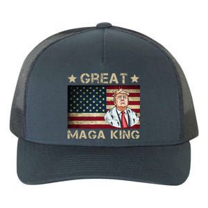 Great Maga King Trump USA Flag Yupoong Adult 5-Panel Trucker Hat