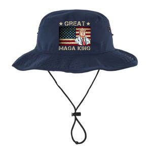 Great Maga King Trump USA Flag Legacy Cool Fit Booney Bucket Hat