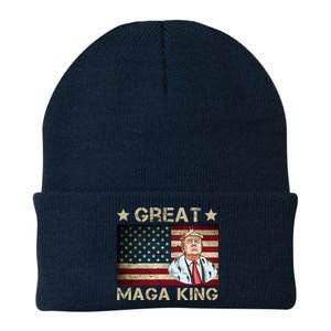 Great Maga King Trump USA Flag Knit Cap Winter Beanie